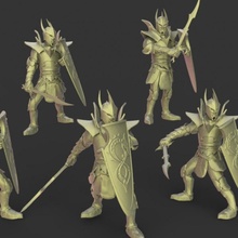 sombre elfe guerriers jouets Jeux fantaisie marteau guerre guerrier mage jeu elfique Sigmar aelf 3d print model - Mito3D