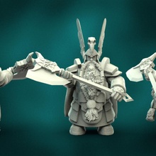 enano líder juguetes juegos fantasía martillo guerra guerrero miniatura juego sigmar 3d print model - Mito3D