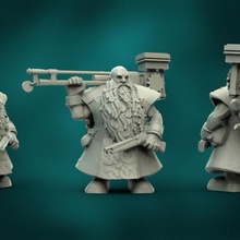 enano ingeniero juguetes juegos fantasía martillo guerra guerrero juego sigmar 3d print model - Mito3D