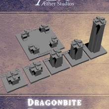 mordedura dragón loseta bandas juguetes juegos gratis modular terreno utilidad losas cerradura abierta éter dragonlock calabozo 3d print model - Mito3D