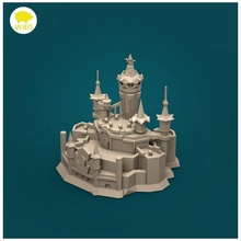 castillo fantasía medieval modular carretera juego rol guerra pared mapa cruce imperio 3d print model - Mito3D