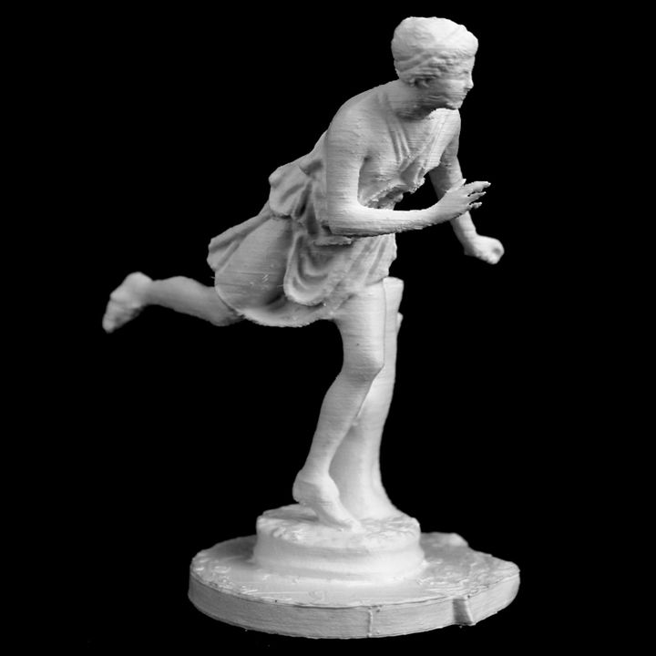 atalante louvre paris numérisation femelle héros sculpture compagnon hunter meleager mazarin marly 1798 tuileriesgardens 3D print model - Mito3D