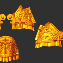 holy emblem legion pauldrons set fan arte 3d print model - Mito3D