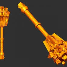 holy emblem legion mace ventilador arte maça 3d print model - Mito3D