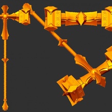 holy emblem legion hammer fan arte martello 3d print model - Mito3D
