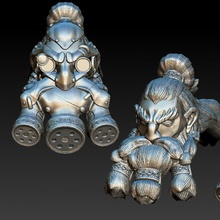 dwarf engineering corps head jouets Jeux 3d print model - Mito3D