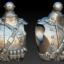 dwarf engineering corps breastplate toys & games 3d print model - Mito3D