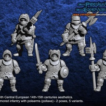 breton dwarfs - heavy infantry toys & games fantasy 28mm bretonia 3d print model - Mito3D