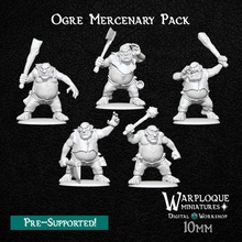 10mm scale ogre mercenary pack toys & games warhammer 15mm shrek ogres kings war warmaster arcworlde warploque minihammer ogors 3d print model - Mito3D