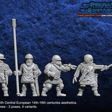breton dwarfs - artillery crew toys & games fantasy 28mm bretonia 3d print model - Mito3D