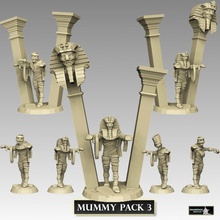 mummy pack 3 toys & games 40k column egypt pillar skeleton tomb undead vampire warhammer tutankhamun pharaoh kings necromancer khemri ossiarch bonereapers karloff settra 3d print model - Mito3D