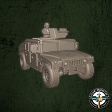 hmmwv humvee multiple turret options toys & games historical 28mm spectre modernwar forceonforce teamyankee 3d print model - Mito3D