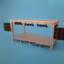 Rahmen Konzert Bühne Architektur Cleveland model railroad ntrak led zepplin Holzlager 3d print model - Mito3D
