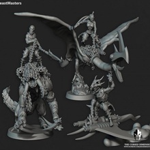 beastmasters - beasts cursed elves toys & games 40k monster wargaming warhammer grotesque drukhari 3d print model - Mito3D