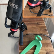 rode mic-adapter horizontal mount gadgets & electronics microphone mic 3d print model - Mito3D