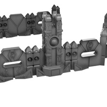 spacezombie barricade walls cover tabletop terrain toys & games 40k egyptian warhammer sniper lightcover wargameterrain necron bunkers heavycover 3d print model - Mito3D