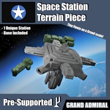 sci-fi ships terrain pack - space station presupported toys & games battle game gaming ship spaceship scifi tabletop aliens fleet armypack 3d print model - Mito3D