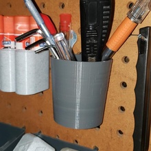 pegboard tool pen holder cup organizer 3d print model - Mito3D
