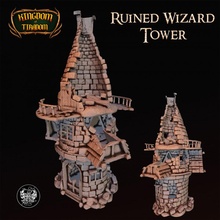 ruined wizard tower 3d print model - Mito3D