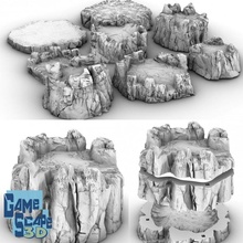 tumuli grotta opzioni montagne colline badland orologio torri 3d print model - Mito3D