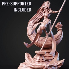 tiefling monk hero toys & games demon devil dragons dungeons fantasy player strong character large staff multipart muscle jumping dnd leather humanoid powerful dynamic 3d print model - Mito3D