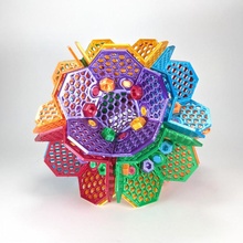 altıgen Çiçek açmak oyuncaklar oyunlar Sanat cıvata sıra eğlence matematik ofis Pentagon bulmaca masa oyuncak montaj dodecahedron geometri inşaat 3d print model - Mito3D