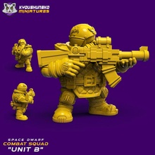 espace nain combat équipe unité jouets Jeux 40k marteau guerre scifi s'accroupir squats nécromuda 3d print model - Mito3D