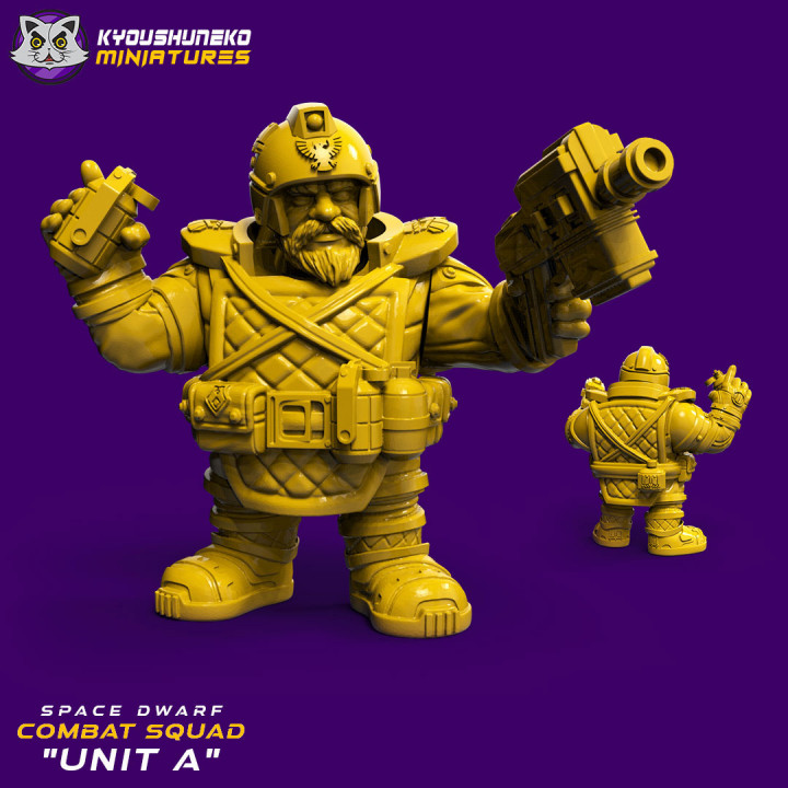 space dwarf combat squad unit toys & games 40k warhammer scifi squat squats necromuda 3D print model - Mito3D