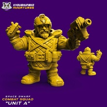 space dwarf combat squad unit toys & games 40k warhammer scifi squat squats necromuda 3d print model - Mito3D