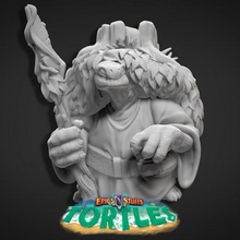 tortle druid miniature - pre-supported toys & games dragons dungeons fantasy mini player rpg turtle character boardgame tabletop dnd npc ttrpg supported epicsnstuffs 3d print model - Mito3D