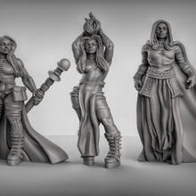 female spellcasters toys & games fantasy rpg wizard dungeonsanddragons dnd pathfinder kingsofwar sorcerer spellcaster ttrpg 3d print model - Mito3D