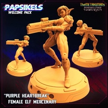 purple heartbreak female elf mercenary toys & games 3d print model - Mito3D