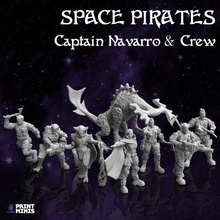 captain navarro crew pack - space pirates collection toys & games alien sci-fi military mercenary troops 3d print model - Mito3D