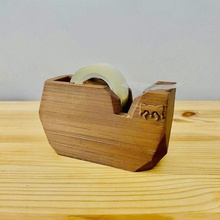 wooden tape dispenser & garden modern office wood accesories sharp goodloking 3d print model - Mito3D