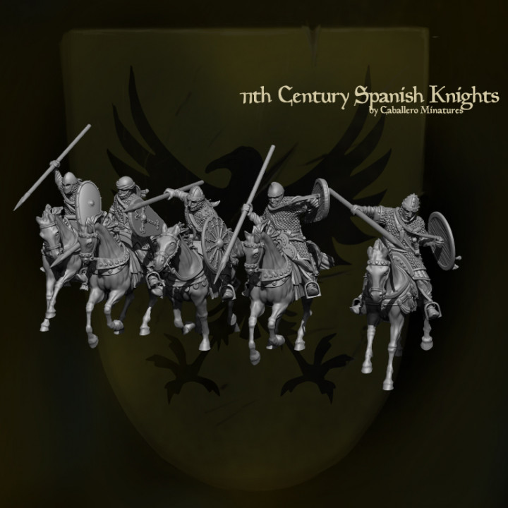 11th siècle Espagnol chevaliers jouets Jeux Chevalier rpg jeux guerre marteau donjons Dragons cavalerie saga rois alorsinthage serment croisés normands ageofcrusades 3D print model - Mito3D