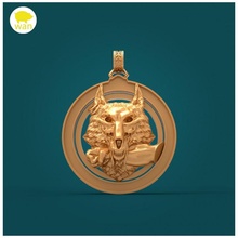 werewolf necklace jewellery wolf protect bless personality 3d print model - Mito3D