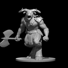 minotaur updated toys & games cow bull 3d print model - Mito3D