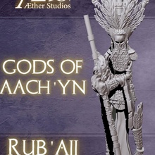gods aach'yn - rub'aii toys & games demon god skeleton colossal lich aether diety bbeg 3d print model - Mito3D