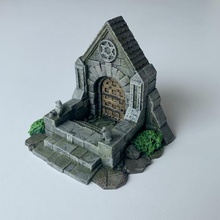 cripta Entrada loja fantasia medieval terreno túmulo enterro grave terra cemitério mausoléu Wightwood 3d print model - Mito3D