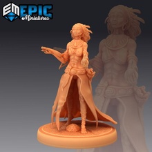 snake witch female swamp sorceress store fantasy girl medieval monster reptile rpg warhammer woman enemy tabletop dungeon dnd pathfinder native npc pre-supported supported pre 3d print model - Mito3D