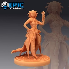 snake witch crossbow female swamp sorceress store fantasy girl medieval monster rpg warhammer woman enemy tabletop dungeon dnd pathfinder native npc pre-supported supported pre 3d print model - Mito3D