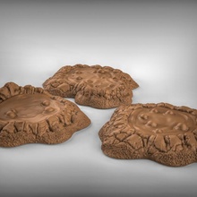 lava pools tabletop 40k terrain warhammer crater ttrpg 3d print model - Mito3D