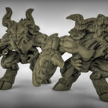 glabrezu demonio juguetes juegos fantasía calabozos Dragones dnd pionero mesa ttrpg 3d print model - Mito3D