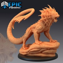 pântano gato rugido anfíbio tigre predador leão brinquedos jogos fantasia medieval monstro réptil rpg martelo guerra inimigo tampo mesa masmorra encontro 3d print model - Mito3D