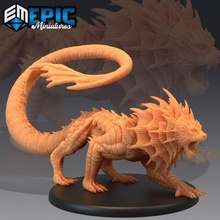 swamp cat sneaking amphibian tiger marsh predator lion toys & games fantasy medieval monster rpg warhammer enemy tabletop dungeon encounter dnd npc pre-supported supported pre pathfindedr 3d print model - Mito3D