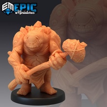 dwarf cyclops hammer eye stone creature angry swamp encounter toys & games fantasy medieval monster rpg warhammer enemy tabletop dungeon dnd pathfinder npc pre-supported supported pre 3d print model - Mito3D