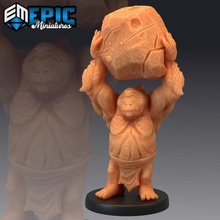 dwarf cyclops rock eye stone creature angry swamp encounter toys & games fantasy medieval monster rpg warhammer enemy tabletop dungeon dnd pathfinder npc pre-supported supported pre 3d print model - Mito3D