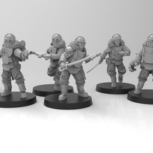 lunar auxilia extra officers - presupported toys & games horus leader commander solar chaos 28mm officer heretic heresy renegade traitor 3d print model - Mito3D