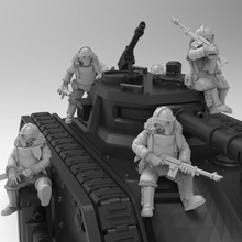 lunar auxilia tank passengers - presupported toys & games horus solar infantry rider chaos 28mm heresy heretics 3d print model - Mito3D
