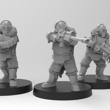 lunar auxilia halfling snipers - presupported toys & games horus sniper solar chaos 28mm hobbits heresy renegades heretics 3d print model - Mito3D